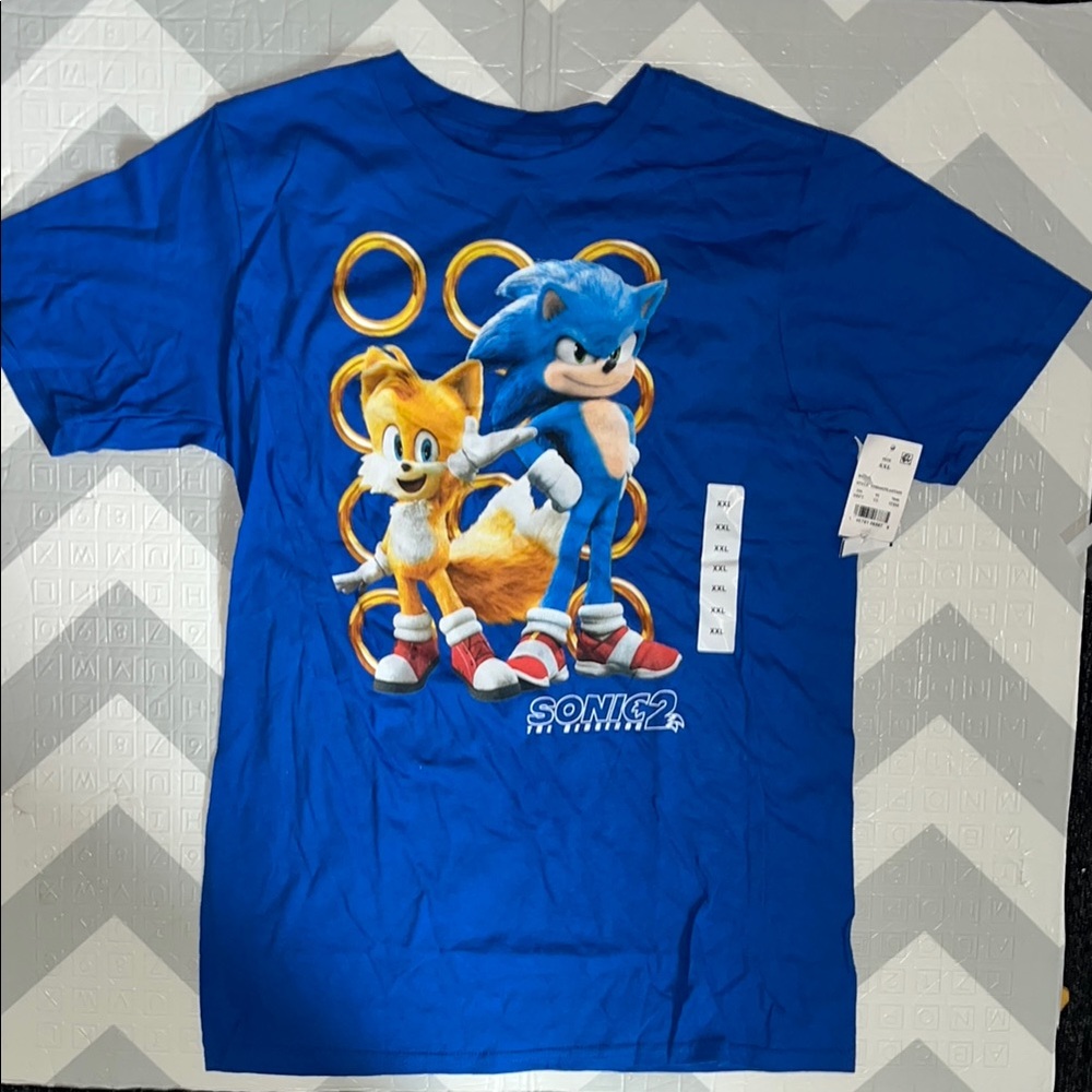 Sonic the Hedgehog Blue Kids T-Shirt XXL